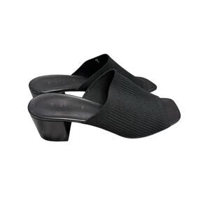 Elegant Black Women's Heeled Mules